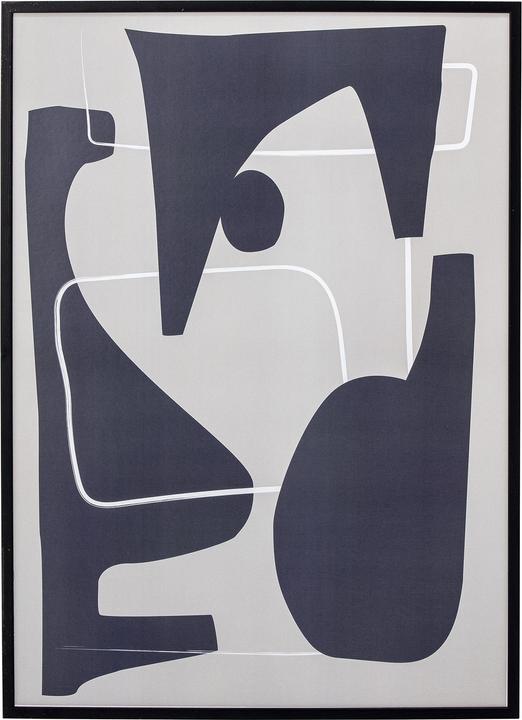Actual product image Bloomingville Sanremo Illustration w/ Frame, Black, Pine (52 x 72 x 1 cm)