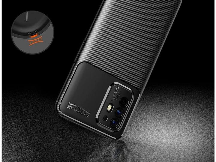 Productafbeelding Screenguard Oppo A94 5G Romp Carbon Design TPU Hoesje (Oppo A94 5G)