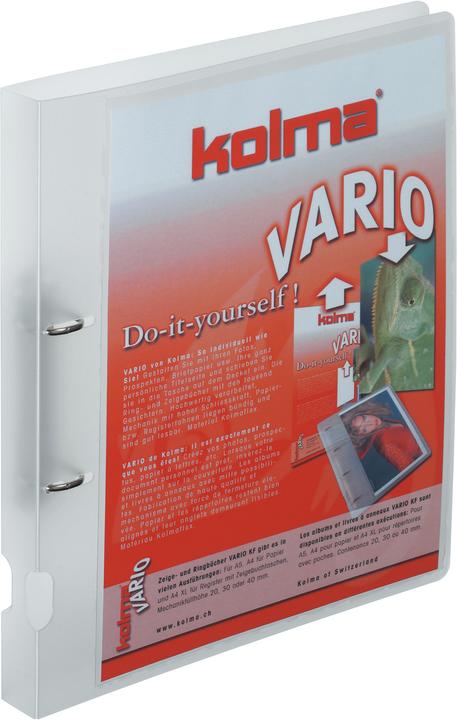 Produktbild Kolma Ringbuch Vario A4 2 Ringe Füllhöhe 2 cm farblos (A4, 29 mm, 1 Stück)