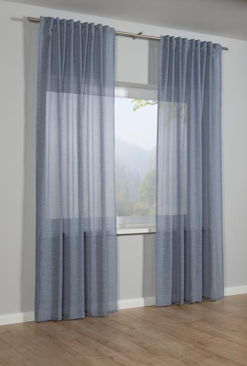 Productafbeelding Gardinia Sjaal met gordijnband, effen structuur (140 x 175 cm)
