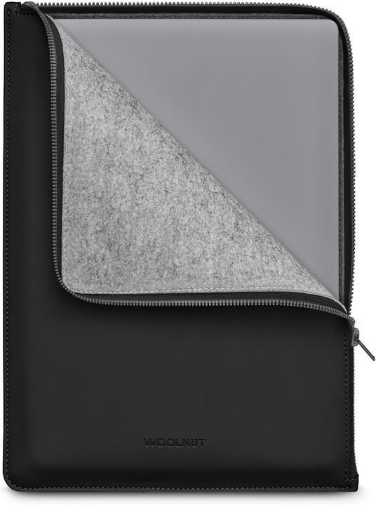Woolnut Folio rivestito -suojatasku 13/14" MacBook, musta (14", Apple)