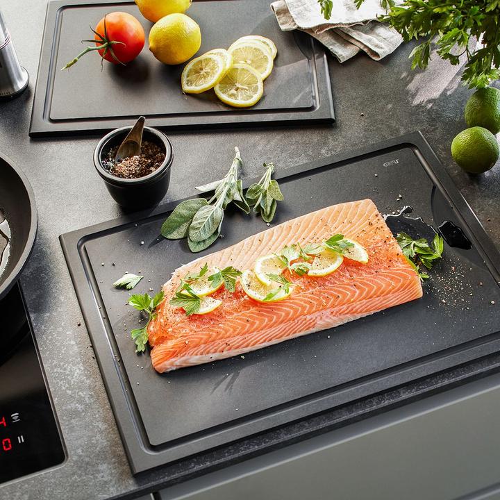Image du produit GEFU Planche à découper SLIZE moyenne 37 x 25 cm avec rainure à jus