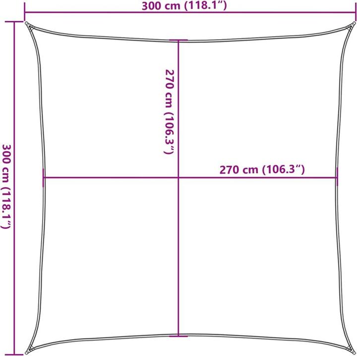 Immagine prodotto VidaXL Tenda da sole (300 x 300 cm)