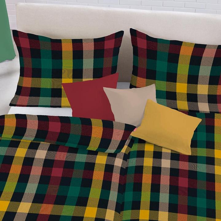 Produktbild Fleuresse gewebte Edelflanell Bettwäsche Lech Devonport multicolor (Duvetbezug, 160x210 cm + 65x100 cm)