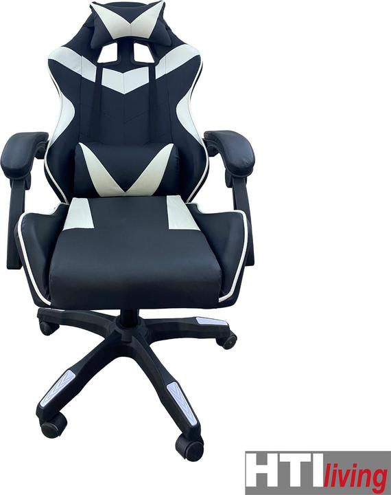 Image du produit HTI-Living Chaise de bureau Krit noir et blanc