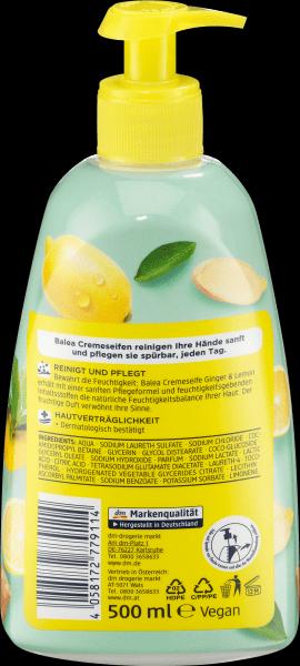Actual product image dm Balea Liquid Soap Ginger Lemon (Liquid soap, 500 ml)