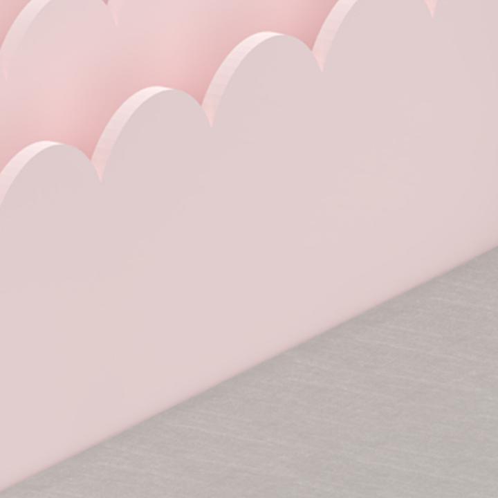 Actual product image En.Casa Kindersitzbank mit Regal Vestnes 100x45x70 cm Cotton Candy/Weiss