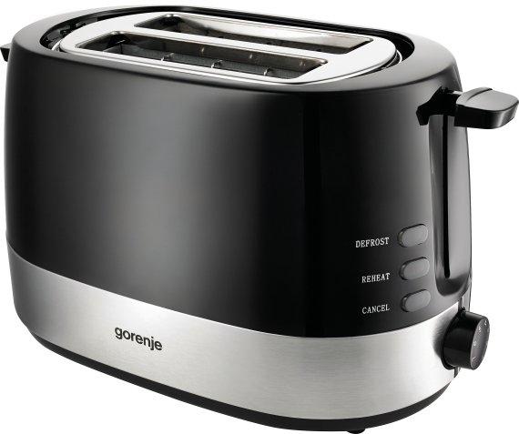 Gorenje Toaster - black- 850 W, plastic metal housing, 7 browning levels, eject button- Co
