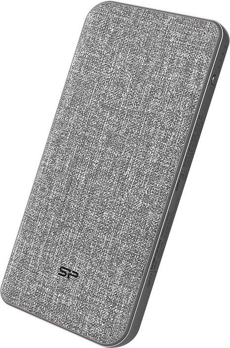 Actual product image Silicon Power QP77 Power Bank 10000mAh Gray (10000 mAh, 22.50 W, 22.50 Wh)