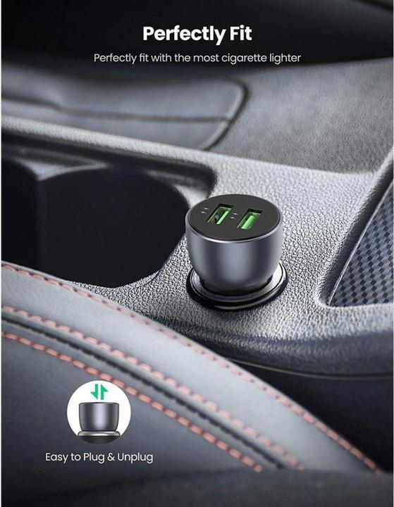 Immagine prodotto Ugreen Caricatore da auto doppio USB QuickCharge 3.0 36 Watt