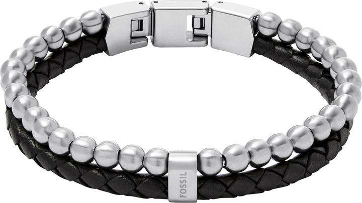 Fossil Armband JEWELRY (21.50 cm, Edelstahl, Leder)