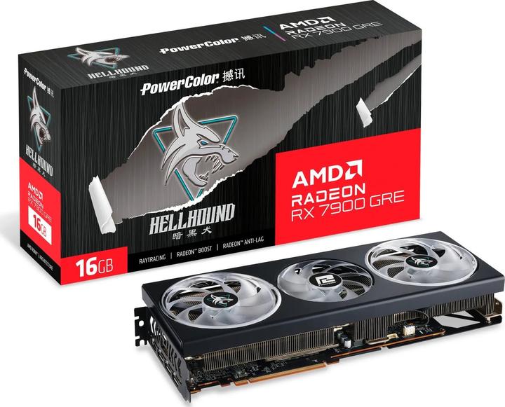 Actual product image Powercolor 7900GRE Hellhound 16GB DDR6 retail retail (16 GB)