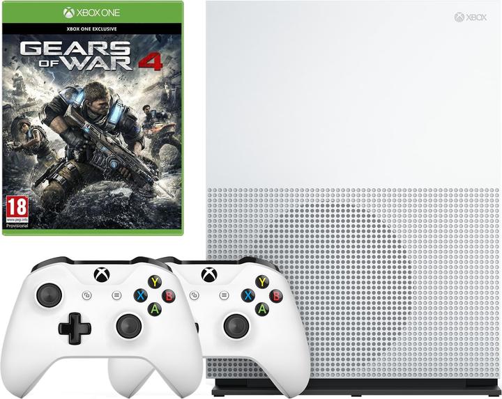 Microsoft Xbox One S 1TB + GoW 4 + 2x manettes
