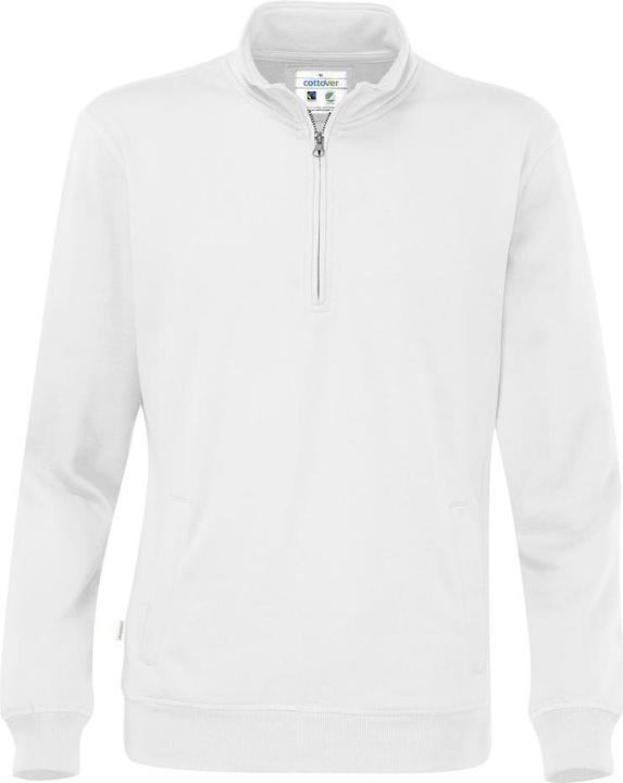 Cottover Sweatshirt mit halbem Reissverschluss (S)