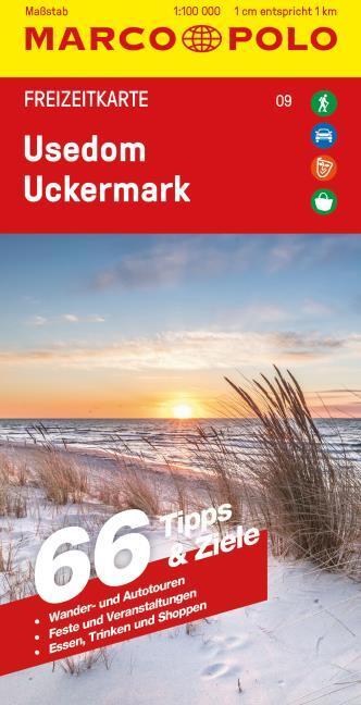 Produktbild Freizeitkarte 9 Usedom, Uckermark 1:100.000 (Deutsch, 2024)