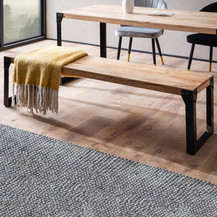 Produktbild FineBuy Esszimmerbank Sitzbank Akazie Massivholz Essbank Industrial Holzbank (140 cm)