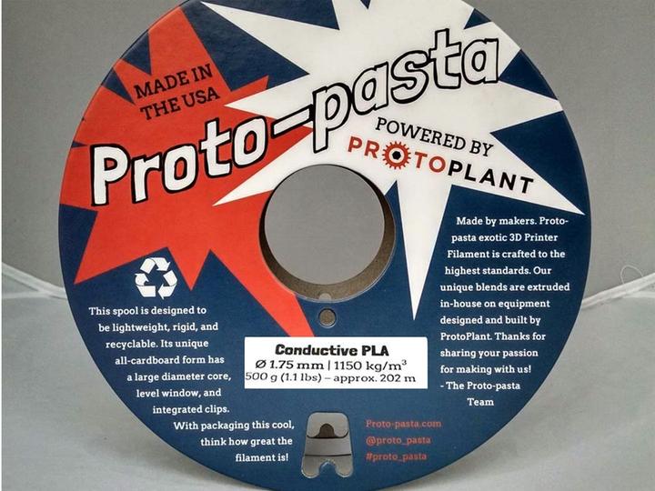 Actual product image Proto-pasta Conductive (PLA, 1.75 mm, 500 g, Black)