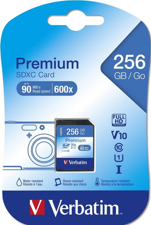 Immagine prodotto Verbatim Premium (256 GB, SDXC, U1, UHS-I)