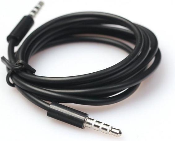 Produktbild JTI Aux-Kabel - Schwarz (1 m, 3.5mm Klinke (AUX))
