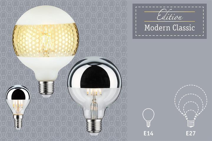 Actual product image Paulmann Globe with head mirror (E27, 4.80 W, 580 lm, 1 x, E)