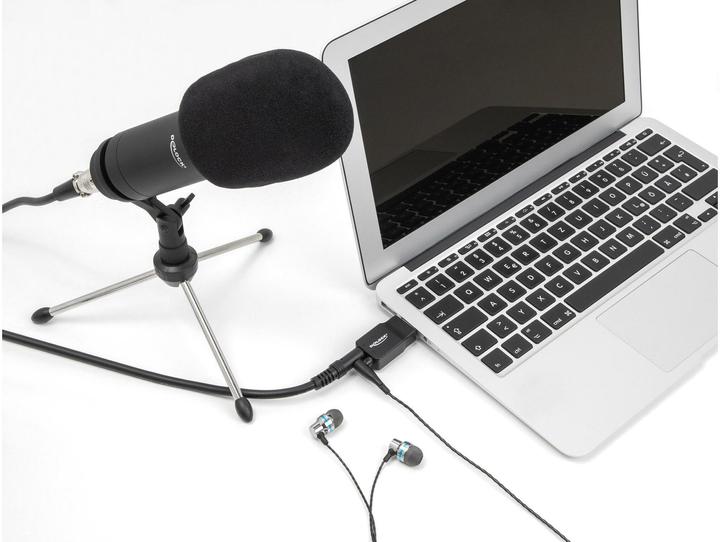 Actual product image Delock External USB sound card with USB-A plug to 2 x 3.5 (USB)