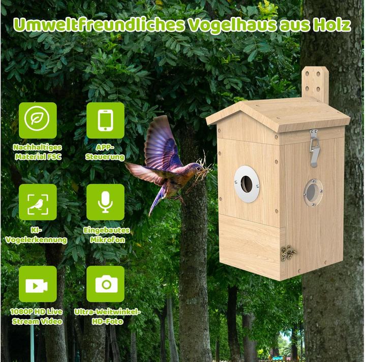 Image du produit Sanilu Clean Sanilu Vogel Nistkasten mit Kamera, Tierart: Vogel, Produkttyp