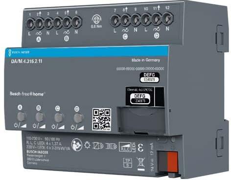 Produktbild Busch-Jaeger Dimmaktor free@home 2-315W REG 8TE 4Ausg 2CKA006220A0837 (Dimmaktor)