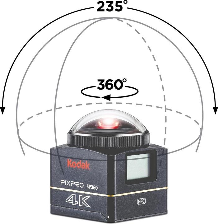 Actual product image Kodak PIXPRO SP360 Aqua action sports camera 12.76 MP CMOS 25.4 / (1 / 2.33 inch) WLAN (30p, Wi-Fi)
