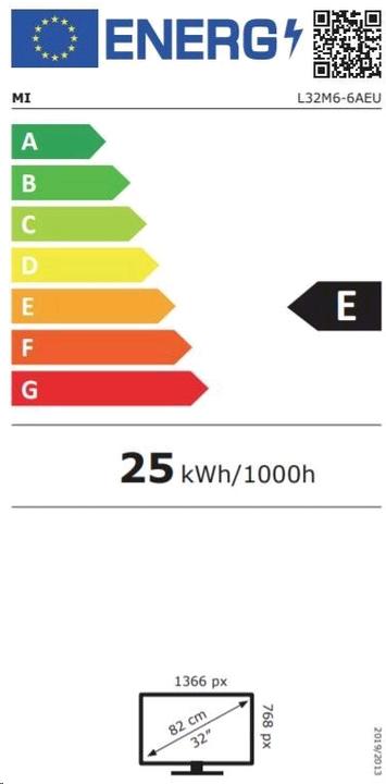 Energie-Label Xiaomi Mi P1 (32", P1, LED, HD ready, 2022)