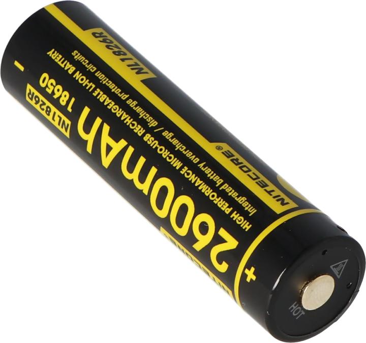 Actual product image Nitecore 18650 USB Akku 2600mAh NL1826r