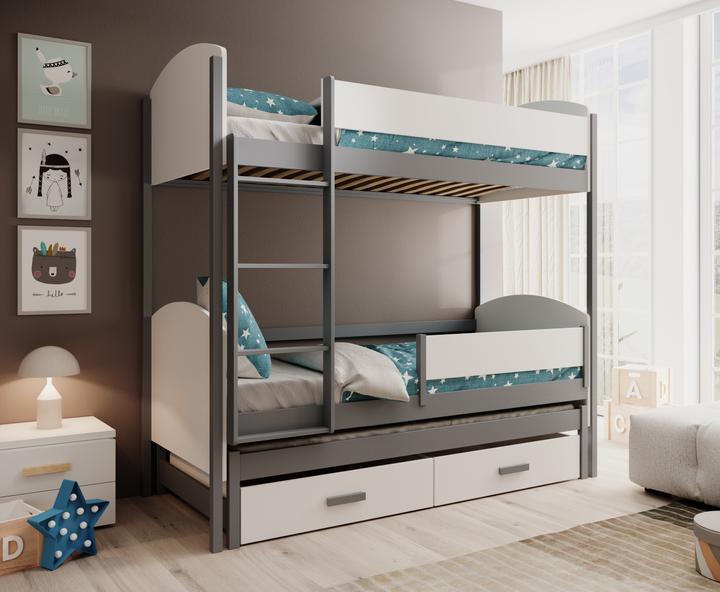 Produktbild ADRK Furniture Dreipersonen-Kinderbett Leia 180x80 (180 x 80 cm)