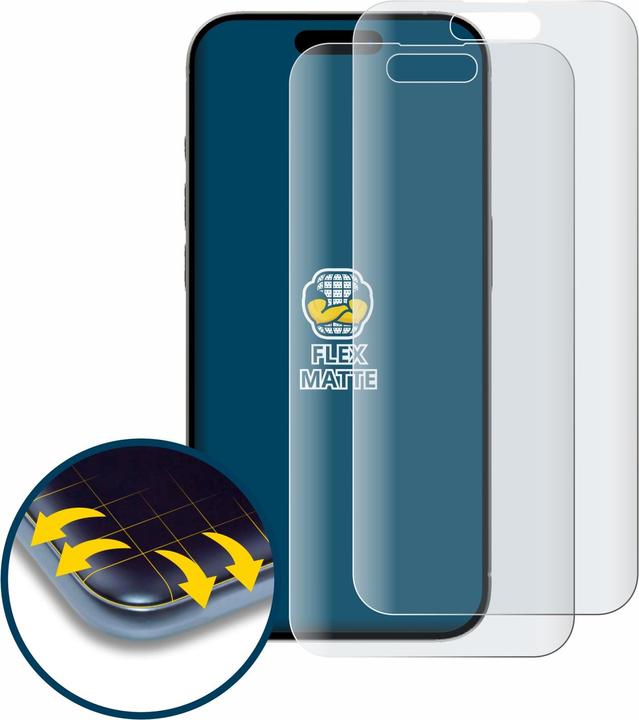 Produktbild BROTECT Full-Cover Displayschutz Matt (2 Stück, Apple iPhone 15)