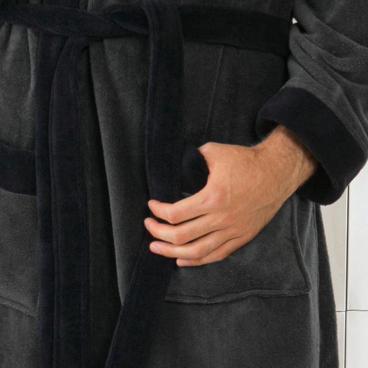 Produktbild Erwin Müller Herren-Bademantel mit Kapuze (XXL)
