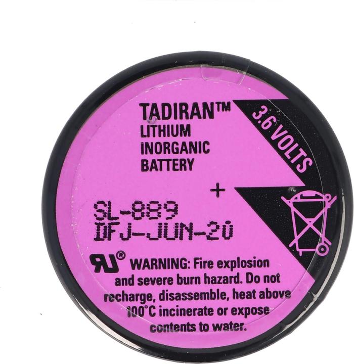 Actual product image Tadiran Batterie Inorganic SL-386/P Anschlussdrähte, TL-5134, SL-889/P, ER32L65 (1 pcs., 1/10 D, 1000 mAh)