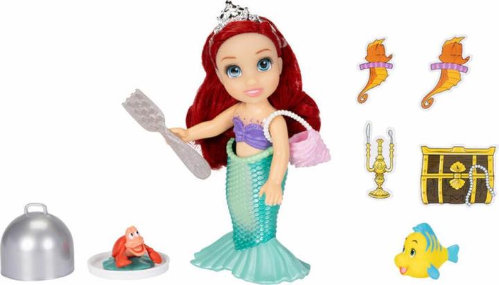 Actual product image Jakks Pacific Disney Princess 6 Inch Petite Doll with Extra Fashion & Accessories Sea to Land Ariel