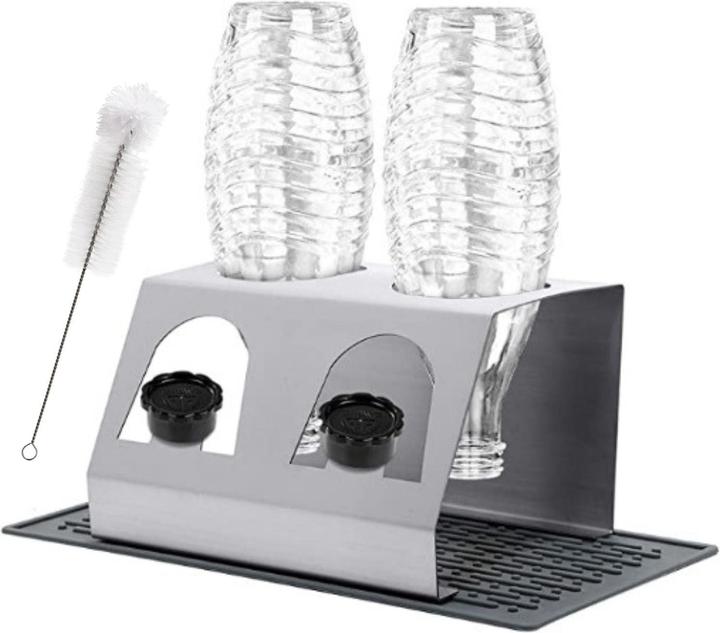 Hermex Abtropfhalter für SodaStream-Flaschen Flaschenhalter Abtropfständer Abtropfgestell