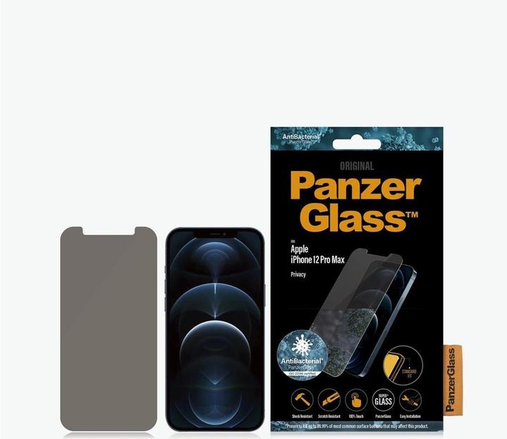 Actual product image PanzerGlass Screen Protector Privacy (1 Piece, Apple iPhone 12 Pro Max)