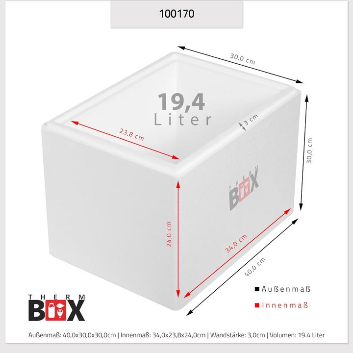 Immagine prodotto Therm Box Scatola isolante 100170 (40 x 30 x 30 cm, 1 x)