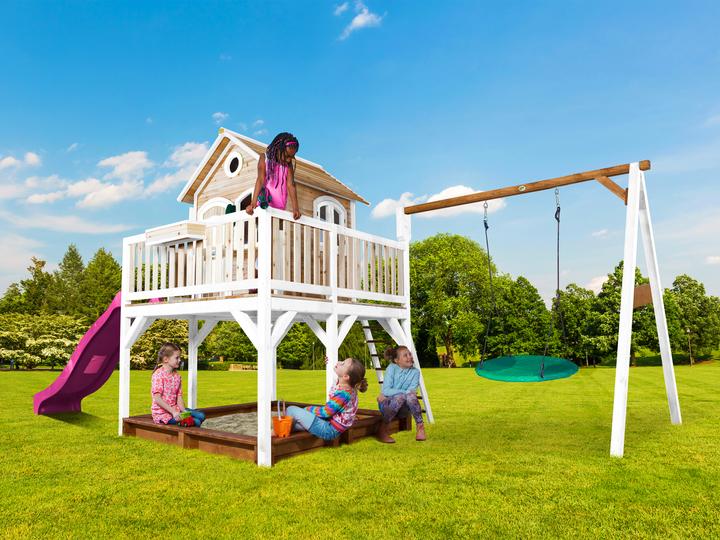 Immagine prodotto Axi Liam Playhouse con altalena Summer Nest Brown/White - Purple Slide