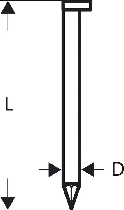 Bosch Professional Zubehör D-Kopf Streifennagel SN34DK 90, 3,1 mm, 90 mm, blank, glatt