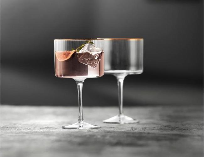 Produktbild Lyngby 32 cl - Glas - Klar m. guldkant (4.50 dl, 4 x, Gin Gläser)