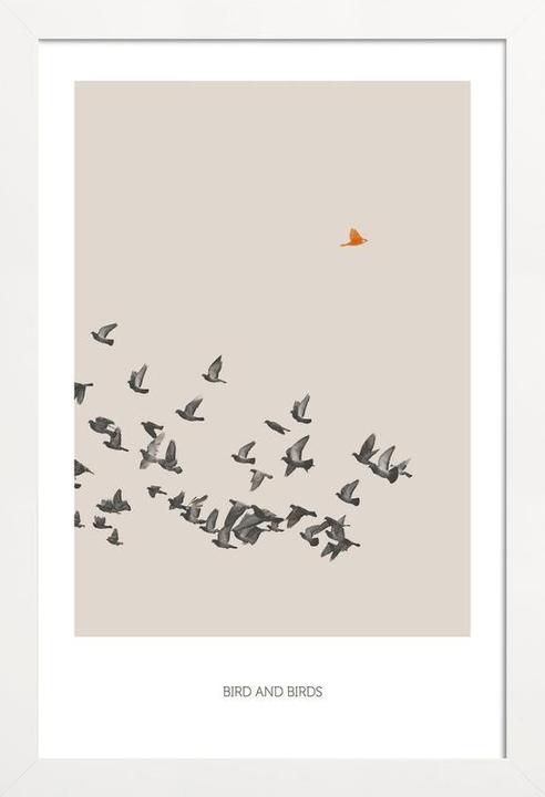 Actual product image Juniqe Bird And Birds (60 x 90 cm)