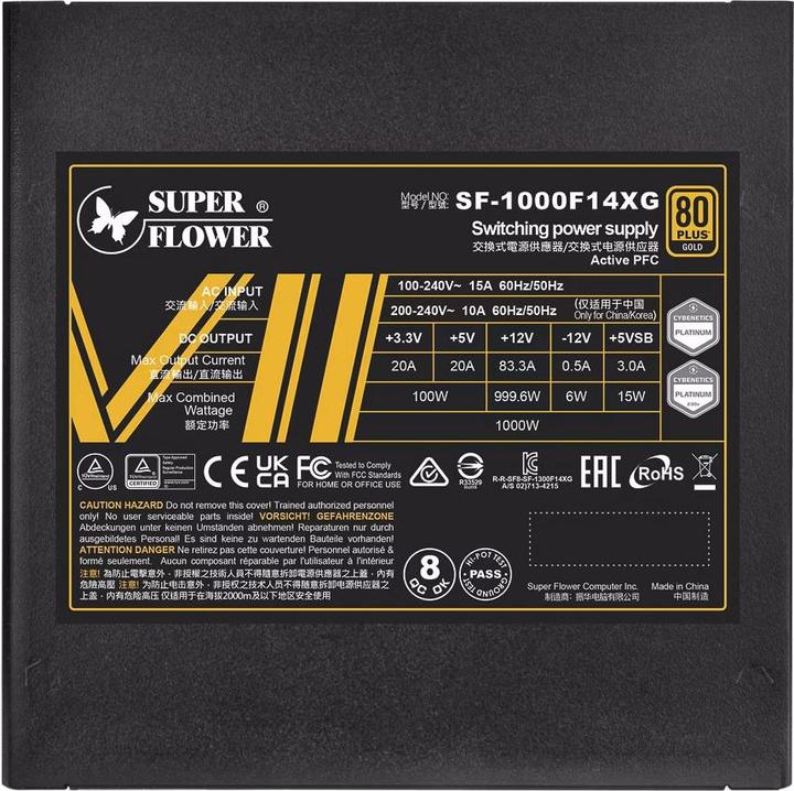 Image du produit Super Flower Leadex VII XG 80 PLUS Gold, ATX 3.0, PCIe 5.0 - 1000 Watt (1000 W)