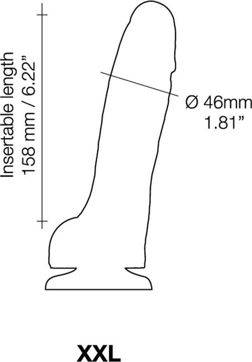 Actual product image Strap-on-me Sliding Skin Realistic Dildo Flesh XXL