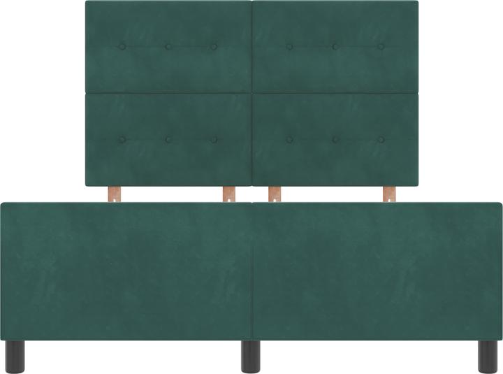 Produktbild VidaXL Bettgestell Dunkelgrün 140x200 cm Samt (140 x 200 cm)