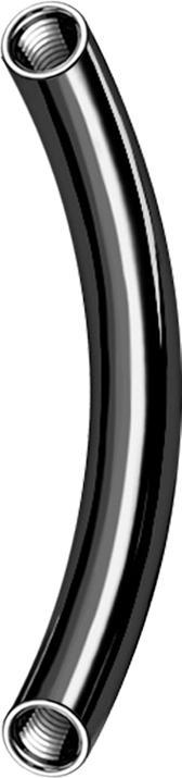 Actual product image Star Piercing Micro Bananen-Stab schwarz mit 0.8 mm Innengewinde (without brass, Surgical steel 316L)