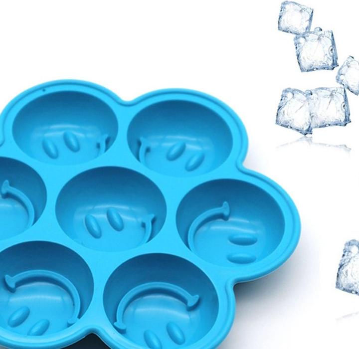 Produktbild König Design Silikon Eiswürfelform Smiley Emoji Eiswürfel Eis für Whiskey Wein Bar Party Neu