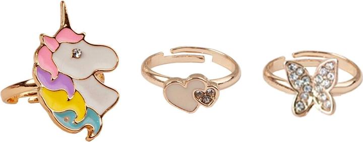 Creative Education Boutique Butterfly & Uorn Ring, 3 Pcs (One size)
