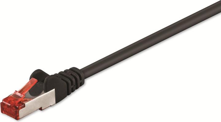 Goobay CAT 6 Câble patch, S/FTP (PiMF), noir, 0.5 m (S/FTP, CAT6, 0.50 m)