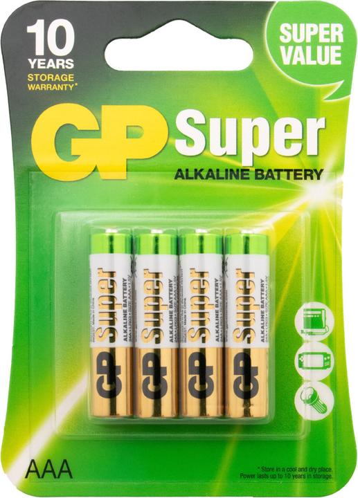 Actual product image GP Batteries Super Alkaline (4 pcs., AAA, 2400 mAh)